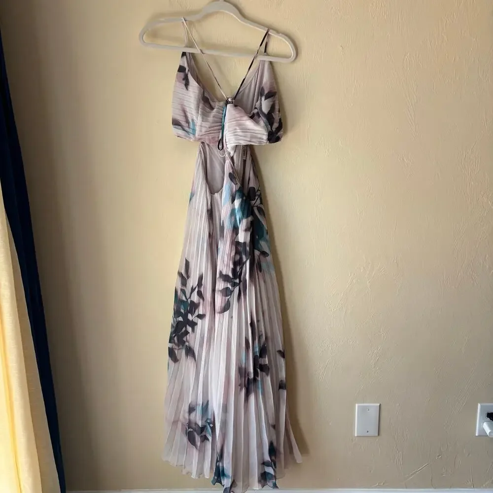 Abercrombie & Fitch The A&F Giselle Babydoll Maxi Dress XL Floral Wedding Guest